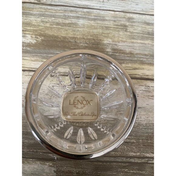 Lenox Crystal Mini Egg Trinket Boxes Set of 2 Diamonds & Pearls Made Germany - Picture 12 of 16